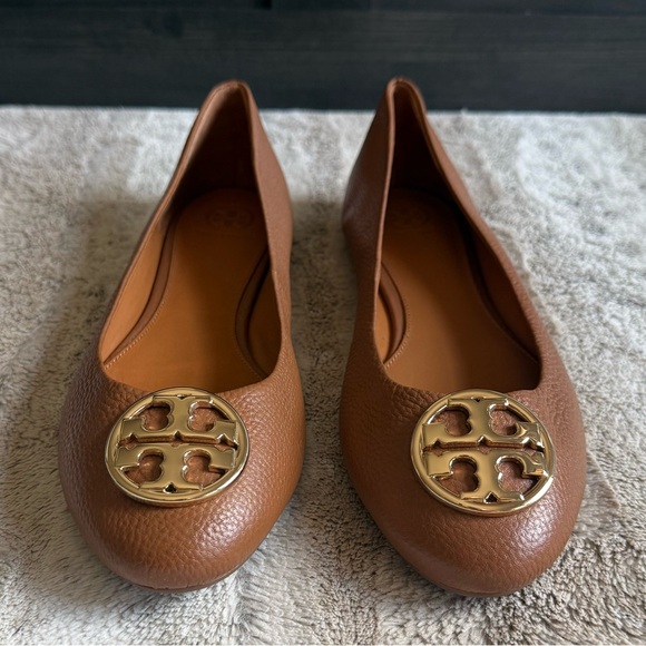 NEW Tory Burch FLAT Chelsea Ballet Flat in Royal Tan Size 11 - Picture 5 of 14